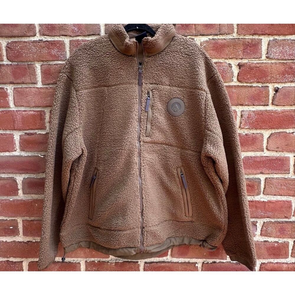Kith Pinehurst Sherpa Fleece Jacket Brown Terra Full Zip Men’s XL NEW